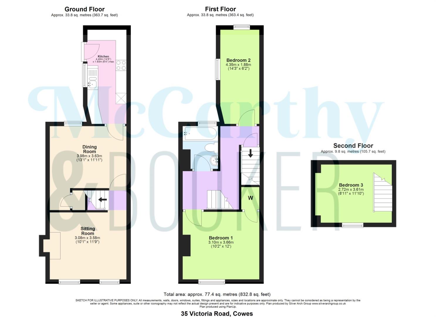 TERRACED PERIOD HOME IN CONVENIENT LOCATION - Victoria Road, Cowes floorplan